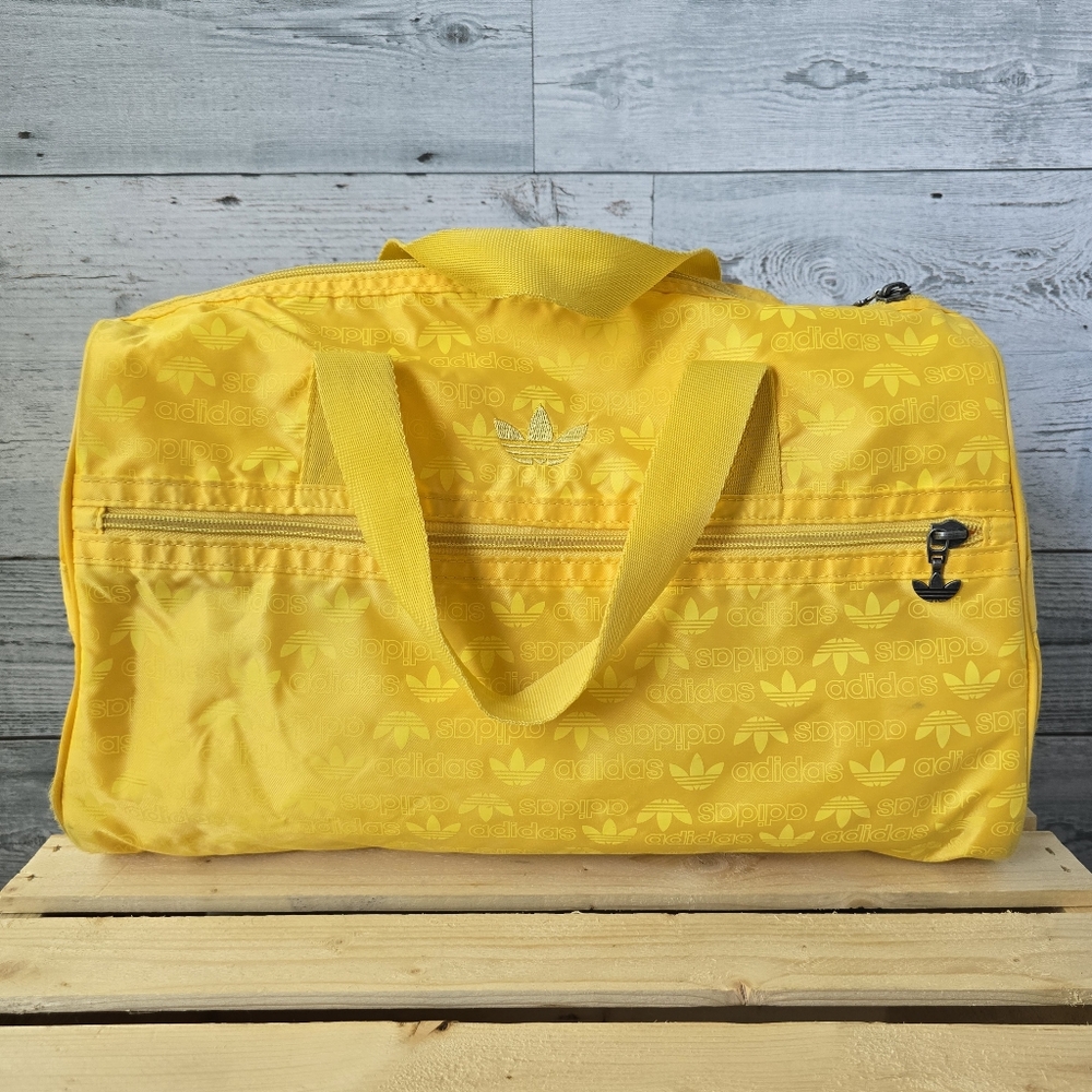 Adidas Duffle Bag Set X2 Yellow Travel Bag Purse Medium